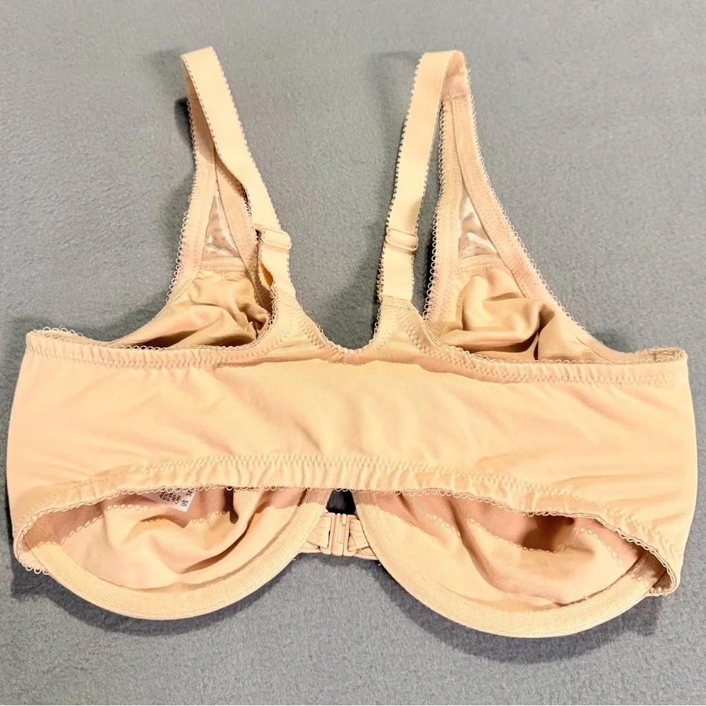 Wacoal Front Close Underwire Bra Nude Full Coverage Comfort Everyday Support - Picture 2 of 7